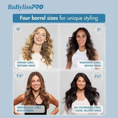 BaBylissPRO Nano Titanium Spring Curling Iron Blue 1.5" - Imperfect Box