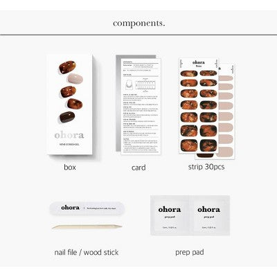 Ohora Gel Nail Art Design Line Coffee Toffee 30ct - Imperfect Box