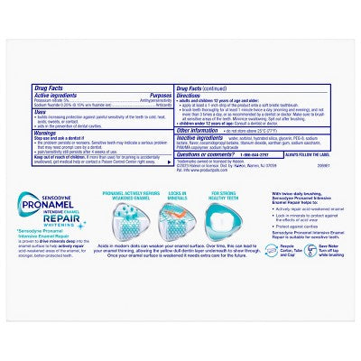 Sensodyne Pronamel Intensive Enamel Repair Whitening Artic Breeze 3.4oz/3pk - Imperfect Box