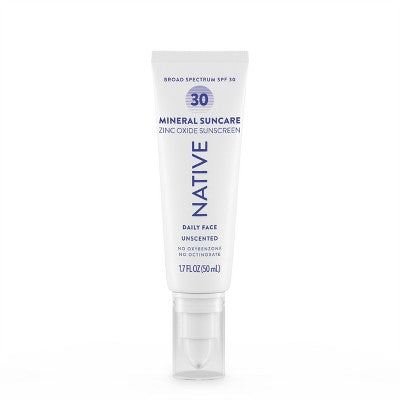 Native Mineral Face Lotion Unscented SPF 30 1.7 fl oz - Imperfect Box