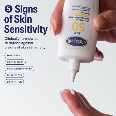 Cetaphil Sheer Mineral Liquid Face SPF 50 1.7 fl oz - Imperfect Box