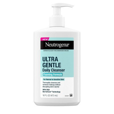 Neutrogena Ultra Gentle Foaming Facial Cleanser, Hydrating Face Wash 16 fl oz - New