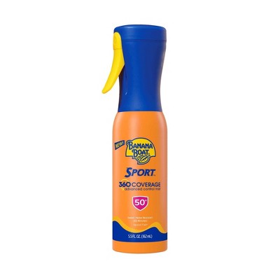 Banana Boat Sport 360 Advanced Mist Sunscreen Sprayer SPF50 5.5oz - Imperfect Container