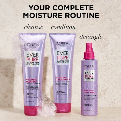 L'Oreal Paris EverPure Moisture Rosemary Oil Conditioner for Dry Hair 8.5 fl oz - Imperfect Container