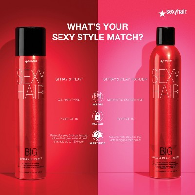 Sexy Hair Spray and Play Hairspray  10oz - Imperfect Container
