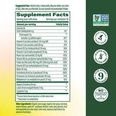 MegaFood Womens Multivitamin Mixed Berry Soft Chew 30ct - New
