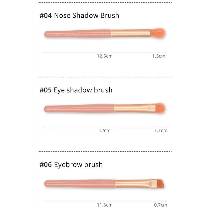 Super Luxury Quality Amazing 8Pcs Mini Travel Portable Soft Makeup Brushes Set Cosmetic Powder Eye Shadow Foundation Blush Blending Beauty Make Up Brush Tool
