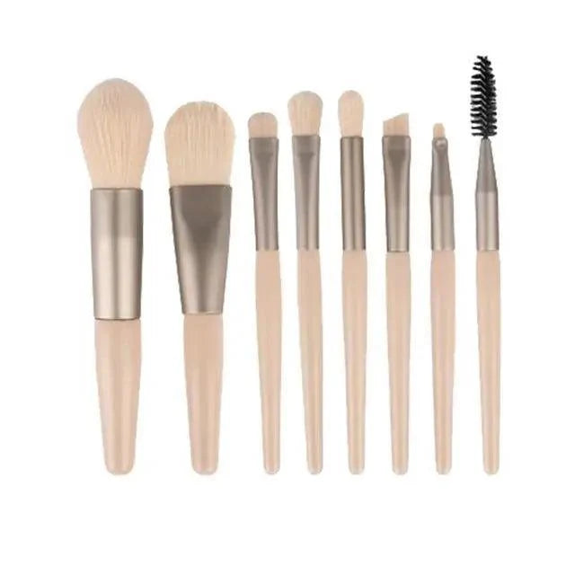 Super Luxury Quality Amazing 8Pcs Mini Travel Portable Soft Makeup Brushes Set Cosmetic Powder Eye Shadow Foundation Blush Blending Beauty Make Up Brush Tool