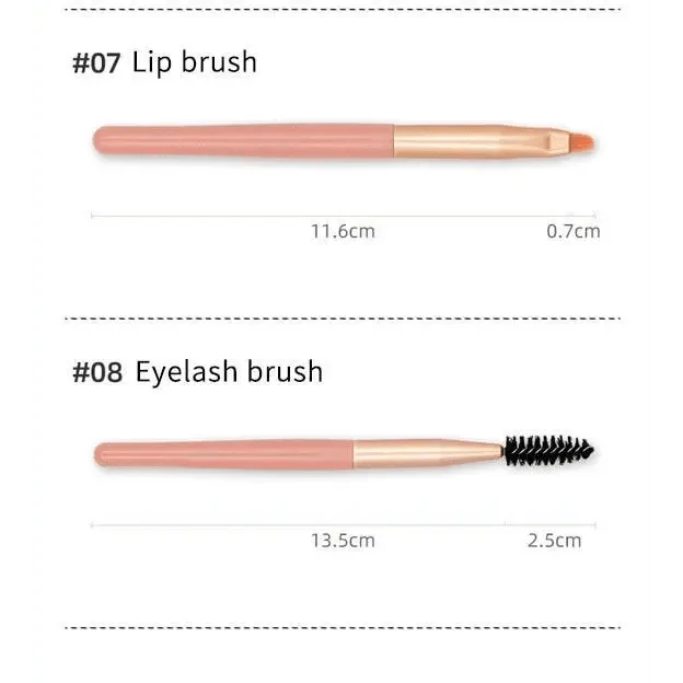 Super Luxury Quality Amazing 8Pcs Mini Travel Portable Soft Makeup Brushes Set Cosmetic Powder Eye Shadow Foundation Blush Blending Beauty Make Up Brush Tool