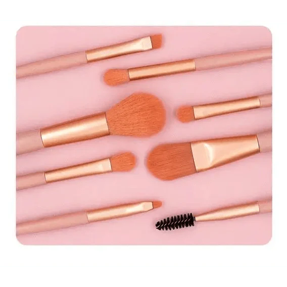 Super Luxury Quality Amazing 8Pcs Mini Travel Portable Soft Makeup Brushes Set Cosmetic Powder Eye Shadow Foundation Blush Blending Beauty Make Up Brush Tool
