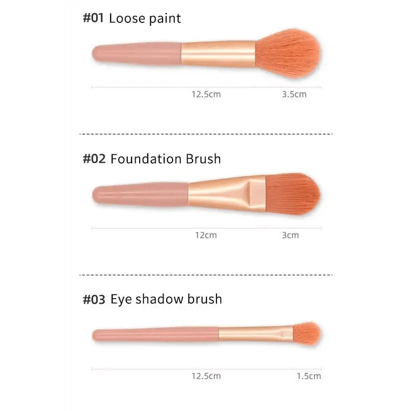 Super Luxury Quality Amazing 8Pcs Mini Travel Portable Soft Makeup Brushes Set Cosmetic Powder Eye Shadow Foundation Blush Blending Beauty Make Up Brush Tool